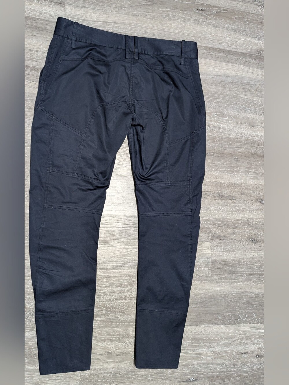 Kaufmanfranco Tailored Pants Size 10 Navy Blue Stretch Cotton